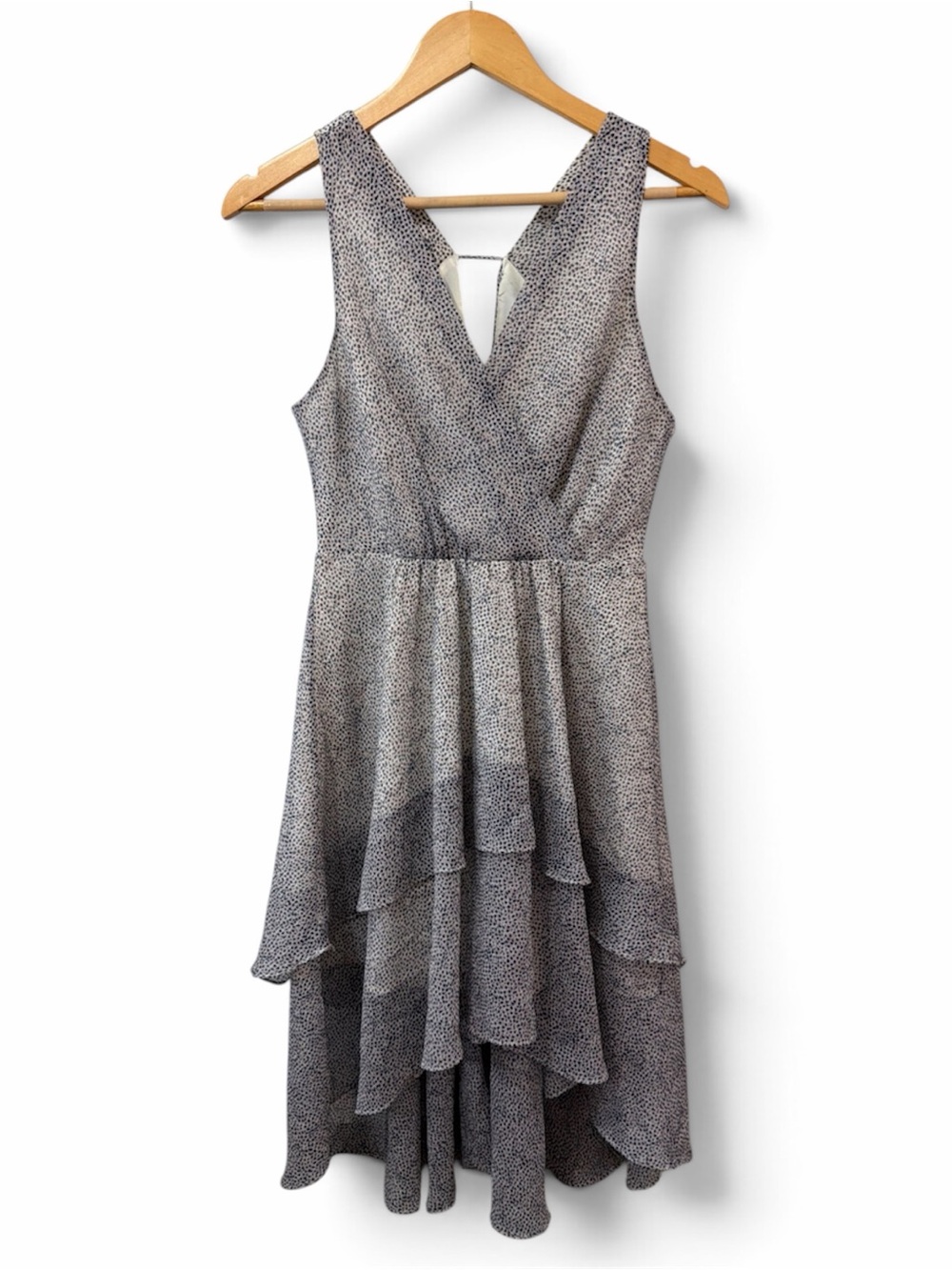 BCBGeneration Ruffled Tiered V-Neck Cocktail Dress